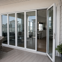 Cloison de patio moderne en alliage d'aluminium noir, double vitrage coulissant, coupe-vent, finition de luxe, pour cave à vin, extérieur, hôtel, hôpital