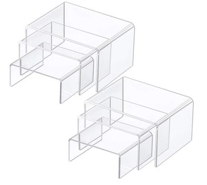 Factory customized multifunctional display rack shelf acrylic display stand acrylic riser for Jewelry perfume cake