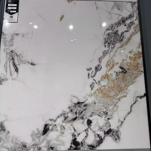 Grosir ubin batu mewah Modern 800x800 Gilded Gold Glaze ubin lantai untuk KTV Hotel Volvo pakaian toko ruang kerja - Product Image 5