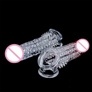 क्रिस्टल मीस रंग भेड़िया दांत आस्तीन लिंग कवर बड़ा बोल्ड दानेदार कंडोम वयस्क उत्पाद - Product Image 3