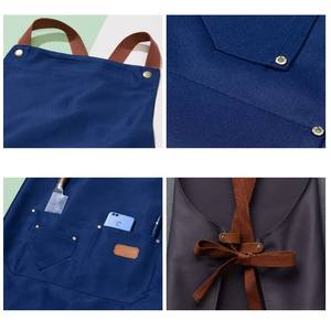 Delantal de cocina impermeable para hombre, mandil cruzado de poliéster y algodón con logotipo impreso promocional, ideal para <span class=keywords><strong>Chef</strong></span> - Product Image 5