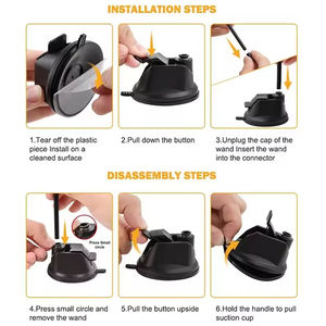 천연 새 깃털 고양이 장난감 지팡이 핸즈프리 흡입 컵 실내 놀이 장난감 자동 대화 형 애완 동물 장난감 - Product Image 2