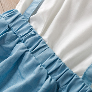 Ropa Infantil al por Mayor, Blusa Blanca de Encaje y Falda con Tirantes, Vestidos Casuales para Niña - Product Image 2