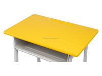 Juego de Escritorio y Silla Amarillos para Niños con Compartimento de Almacenamiento Metálico para Libros, Ideal para el Hogar, la Escuela y la Sala de Estudio