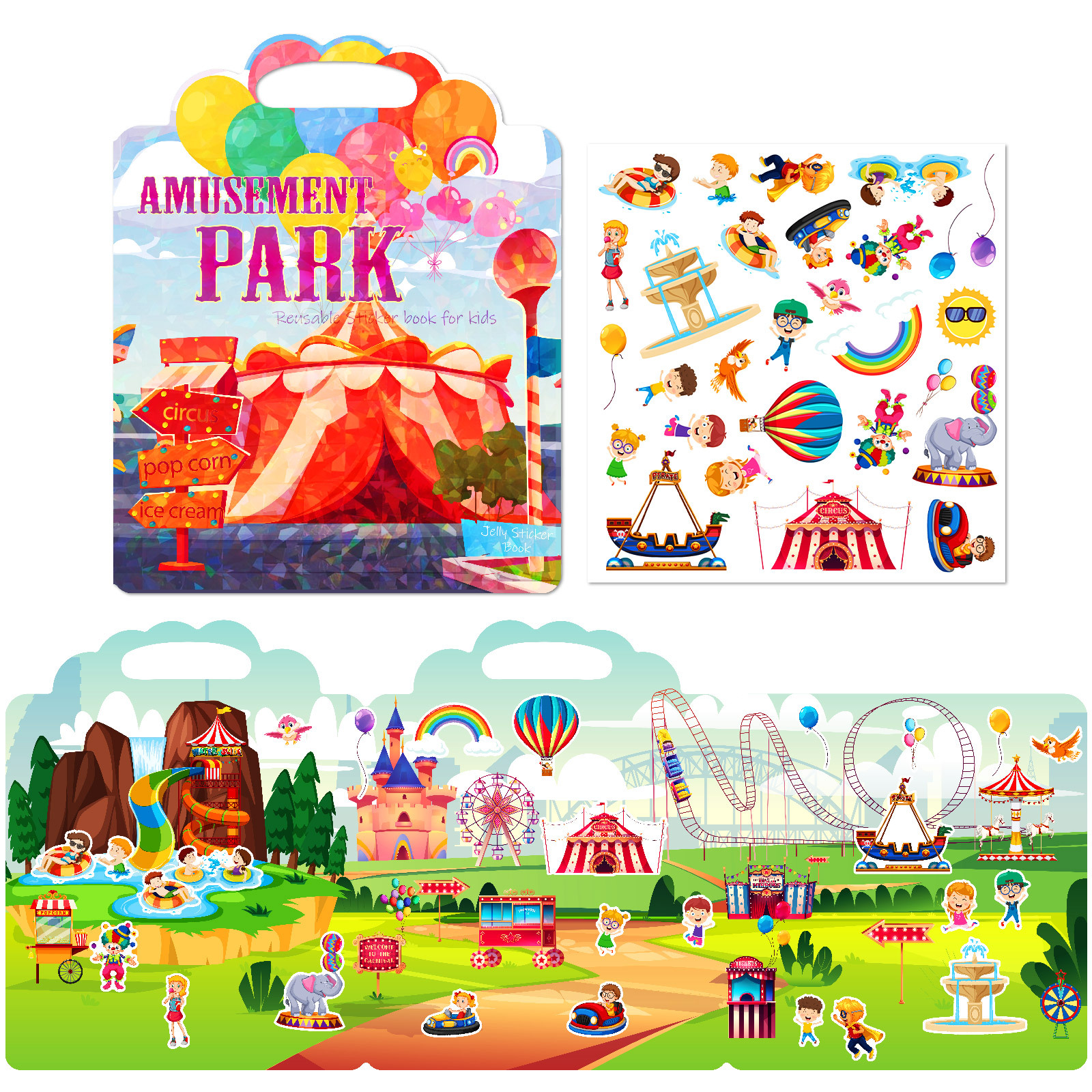 Livre d'autocollant de la gelée T01041603-terrain de jeu