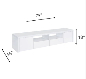 <span class=keywords><strong>YIFAN</strong></span> Meuble <span class=keywords><strong>TV</strong></span> Moderne Peinture Blanche Brillante avec Panneau de Rangement Offre Spéciale Meubles de Salon en Bois pour Usage Domestique - Product Image 5