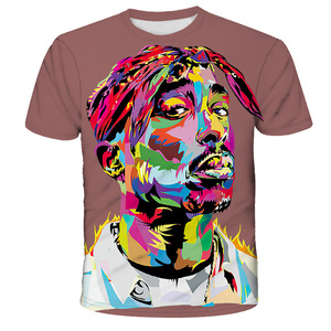 2026 China Custom Short Sleeves <strong>Shirts</strong> Wholesale High Quality Oversized <strong>2pac</strong> <strong>T</strong>-<strong>Shirt</strong> Luxury Men Sweatshirts for Tupac - Product Image 3