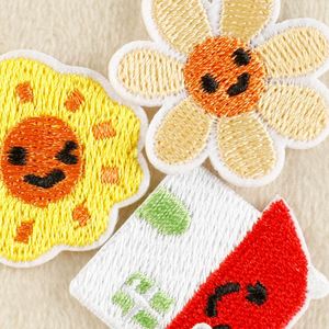 Mini Size Iron on Cute Korean Style Wappen <b>rainbow</b> Cup Sun Flower House Patch for Clothing Shoes Hat Decoration - Product Image 3