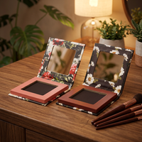Palette de fards à paupières magnétique en carton avec miroir, emballage vide pour fard à paupières, palette de maquillage individuelle pour blush