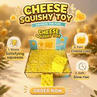 Jouet Squishy en forme de fromage simulé, anti-stress, créatif, à récupération lente, bloc extra large en PU, emballage en vrac, vente en gros