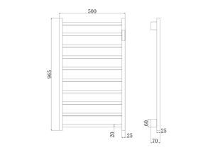 Современный электрический полотенцесушитель-радиатор для ванной комнаты и парикмахерских с таймером - Product Image 5