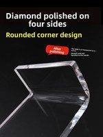 Support de Présentation de Bureau Surélevé en Acrylique Transparent, Design en U Portable, Style Minimaliste, Rangement Personnalisable pour Livres et Jouets