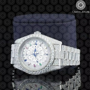Montre en diamant la plus vendue, montre-bracelet de luxe haut de gamme pour les affaires, accessoire de mode moderne, disponible à bon prix - Product Image 2