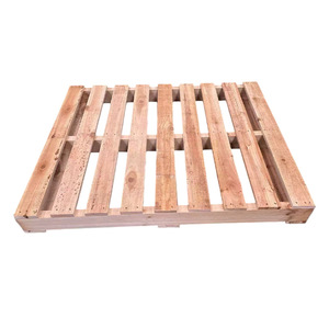 Palet de madera maciza de 4 entradas, fumigado, reforzado, industrial, para uso con montacargas - Product Image 1