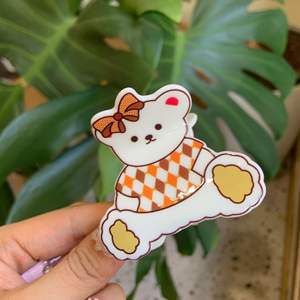 Niedliche Cartoon Tier muster Serie Design Acryl Haars pangen Mini bunte Klauen clips Acryl Mädchen Clips - Product Image 2