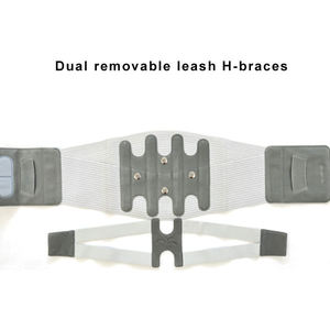 Ceinture de soutien lombaire grise avec plaque en acier, maille respirante et trois coussins – Soutien dorsal disponible - Product Image 6