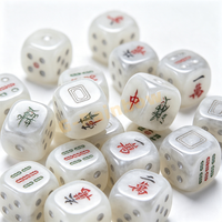 Lot de 1000 dés D6 gris mélangés, 16 mm, coins arrondis, en jade, accessoires de jeu pour Mahjong