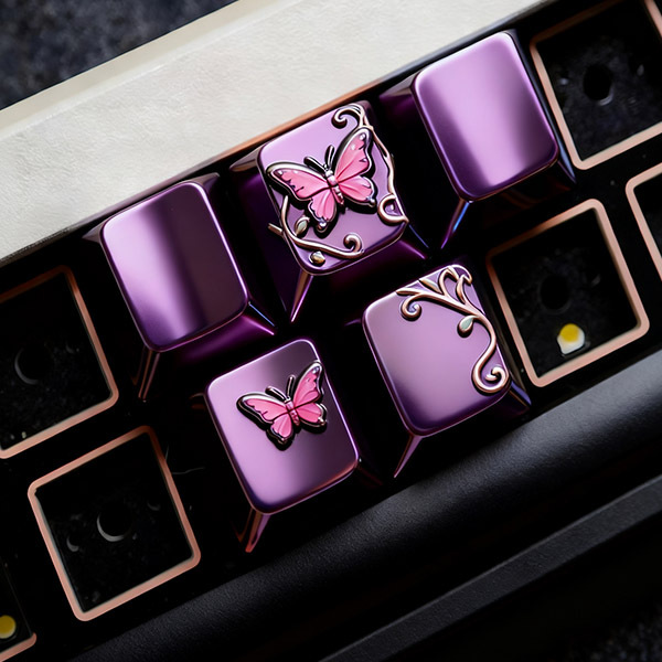 Manufacture High Quality Metal Handmade Keyboard Keycaps Painted Hard Enamel Custom Designed and Color Keycaps