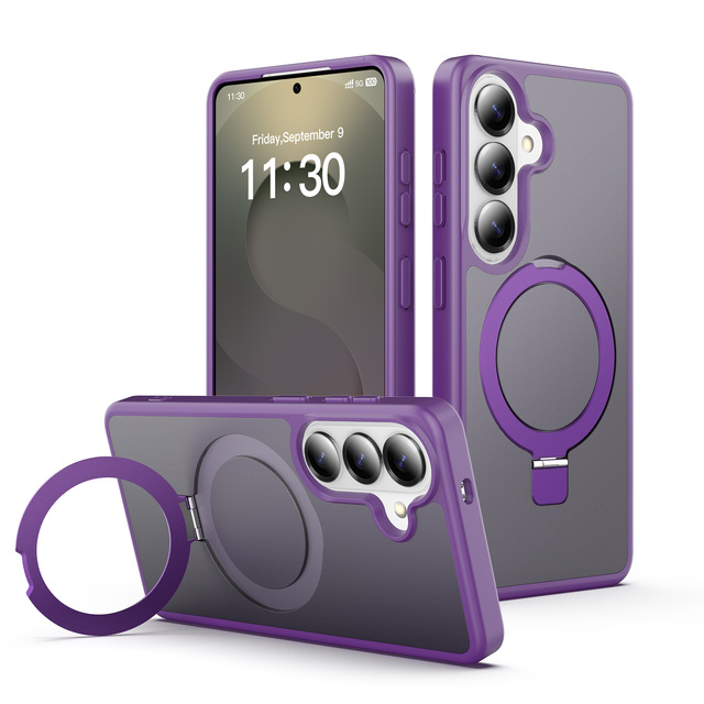 Hot Sale Wholesale Metal Stand Mobile Phone case with Magnetic for samsung galaxy S26 ultra Shockproof S25 Fe Cover Fundas