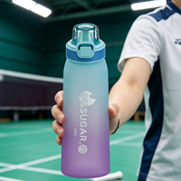 Bouteille d'eau sport sans sucre, parfumée aux fruits magiques, avec couvercle à ouverture rapide, résistante aux fuites, en plastique, pour l'école, la salle de sport, le camping