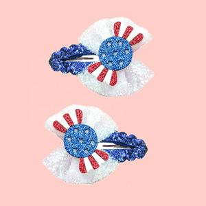 Accesorios para el Cabello de Tela para Niñas de Navidad, Pasadores y Pinzas para el Cabello con Diseño de Hombre de Jengibre para Fiestas de Bebés y Niños, 2 Piezas - Product Image 2