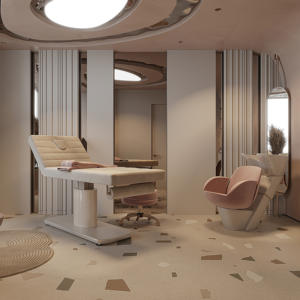 Decoración de Lujo Personalizada para Salón de Uñas, Exhibidor Interior para Tienda de Belleza, Mostrador de Barra, Vitrina y Decoración con LED para Salón de Belleza - Product Image 6