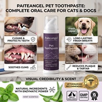 Gel dentifrice pour animaux de compagnie : Nettoyage dentaire, contrôle de la plaque, haleine fraîche, éliminateur de tartre enzymatique, soin buccal scientifiquement prouvé, marque privée