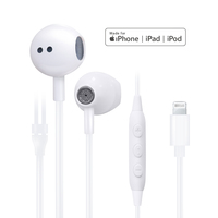 Écouteurs Stéréo Bass de Haute Qualité, Certifiés MFi, Légers, Filaire, Intra-auriculaires, avec Commande Intelligente Intégrée – Meilleures Ventes