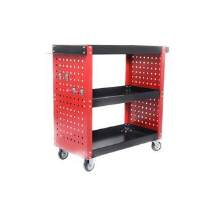Aochen Automotive Drielaagse Werkplaats Koudgewalst Stalen <span class=keywords><strong>Top</strong></span> Gemonteerd Pegboard Caster Uitgerust Reparatie <span class=keywords><strong>Trolley</strong></span> - Product Image 2