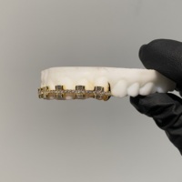Grillz plaqué or pour dents, style Hip Hop, en argent 925, personnalisé avec Moissanite VVS, pour hommes et femmes, bijoux dentaires