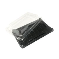 Plateaux rectangulaires jetables japonais d'assiette de sushi de sashimi de récipient d'emballage alimentaire à emporter de catégorie comestible