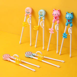 HSL Children's Learning <b>Chopsticks</b> Round <b>Reusable</b> Training <b>Chopsticks</b> For Kids 12 Months And Above Back To School - Product Image 2