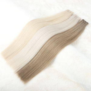 Nuove Extension per Capelli Umani Naturali Invisibili <span class=keywords><strong>Biondo</strong></span> <span class=keywords><strong>Cenere</strong></span> e <span class=keywords><strong>Biondo</strong></span> Dorato Genius Weft, Doppia Trama, Capelli Umani Genius Weft - Product Image 3