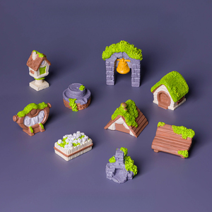 Ornamenti creativi, carini e rilassanti a forma di piccola foresta per il fai da te, decorazioni per giardini, casa, auto e scrivania, in resina. - Product Image 1