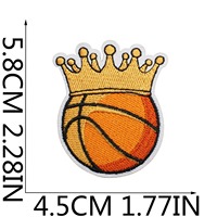 Patch de broderie de basket-ball de sport Patchs en chenille de créateur de style thermocollant pour vêtements pour enfants Patchs de décoration en tissu