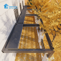 Pergola motorisée en aluminium à lames orientables Sweet Home, auvent rétractable extérieur, système d'ombrage imperméable pour jardin, style antique