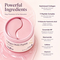 Patchs Hydrogel Anti-Poches et Anti-Cernes au Collagène Peptidique Hydratant et Raffermissant pour le Contour des Yeux Marque Blanche
