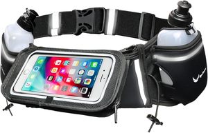 Muestra gratis de cintura de hidratación con área de almacenamiento y frasco de correr 18oz para correr, senderismo, camping, ciclismo - Product Image 3
