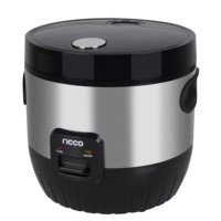 Autocuiseur de riz automatique Ricco Deluxe 1,8 litre 700W avec poignée intégrée, nouveau design, boîtier en plastique, inclut une tasse doseuse
