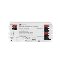Controlador LED Digital Gledopto GL-C-015WL ESP32 WLED, DC5-24V 15A, 2 Canales, Controlador de Tiras de Píxeles Direccionables, Regulador de Intensidad LED