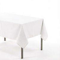 Nappe élégante rectangulaire épaisse en faux lin imperméable, résistante aux plis et lavable pour les dîners, les fêtes et les mariages