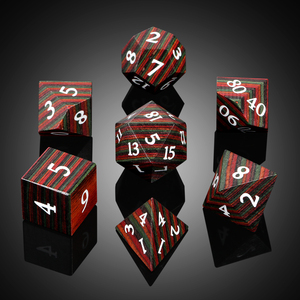 Jeu de dés D & D en bois polyédrique de haute qualité <span class=keywords><strong>Logo</strong></span> personnalisé Jeu de donjons et <span class=keywords><strong>dragons</strong></span> Dés en bois fabriqués à la main - Product Image 3