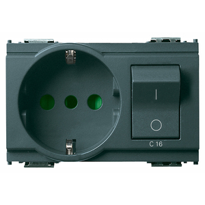 ปลั๊กไฟ 2P+T 16A P30 Intb Mt C16 สีเทา - Product Image 1