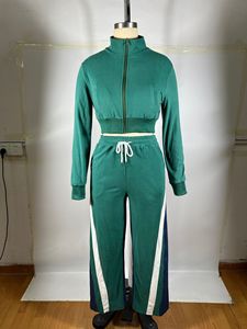 レディース2ピースセット カスタムストリートウェア セットアップ 女性用冬用厚手フリースセットアップ 女性用トラックスーツ - Product Image 5