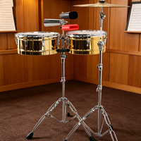 Timbales Set With Cymbals And Cowbell Percussion Instruments