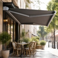 Auvent motorisé électrique en aluminium de luxe à installation facile, très vendu, pour balcon et terrasse, protection solaire