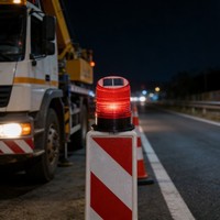 Magnetische Solar-Warnleuchte, Wasserdichte Notfall-Blitzleuchte für LKW, Straßensperren und Nachtparkplatz-Sicherheit