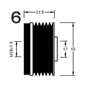 อุปกรณ์ฟรีวีลสำหรับไดชาร์จ ใช้ได้กับรถยนต์ LANCIA ZETA 2.0 16V (220AQ5, 220AQ4) เครื่องยนต์เบนซิน (กำลังไฟ: 100 กิโลวัตต์, แรงม้า: 136) - Product Image 3