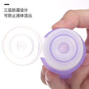 Ensemble de flacons de voyage en silicone 89ml 60ml 37ml avec bouchon à clapet pour lotion, shampoing, gel douche, cosmétiques, kit de toilette réutilisable - Product Image 4