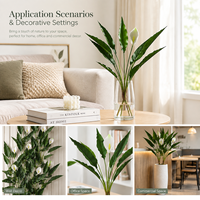 Plante artificielle en gros style INS, fausse plante feuille de tortue, décoration murale, accessoires de paysage en herbe artificielle, fausse plante, Planta